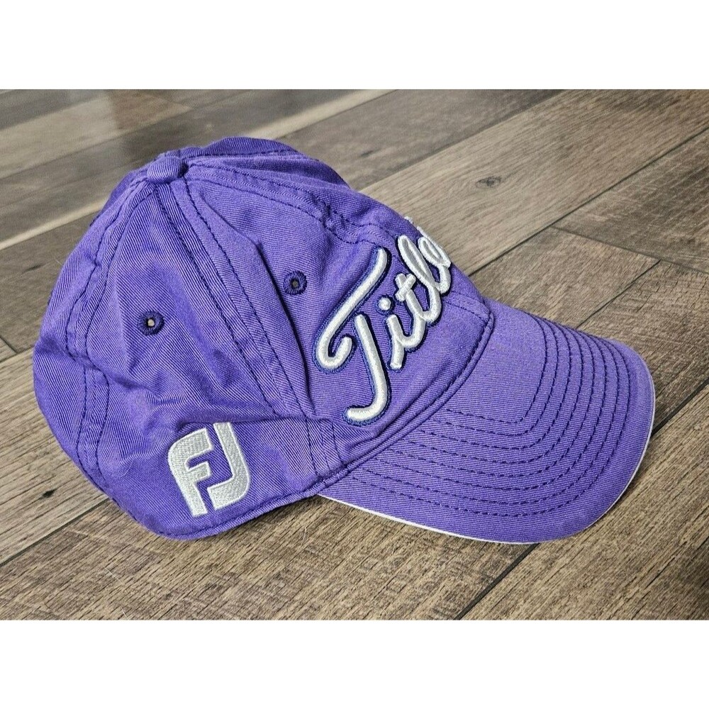 Titleist Footjoy Golf Hat Cap Strap Back Purple White